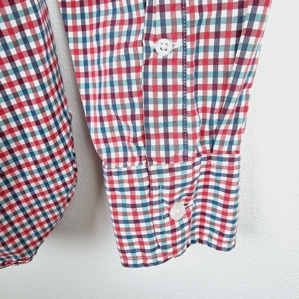 J. Crew Checkered Button Front Shirt, size Large - Picture 5 of 9